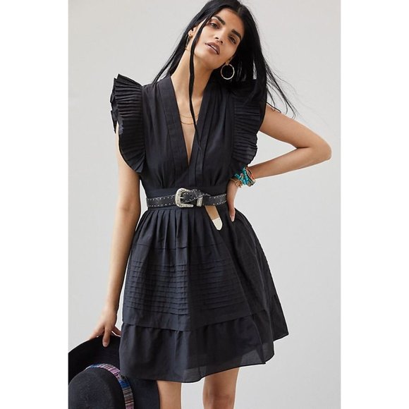 Magali Pascal Dresses & Skirts - NWT Magali Pascal Black Ruffled Mini Dress - Medium